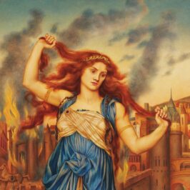 cassandra with troy burning behind her