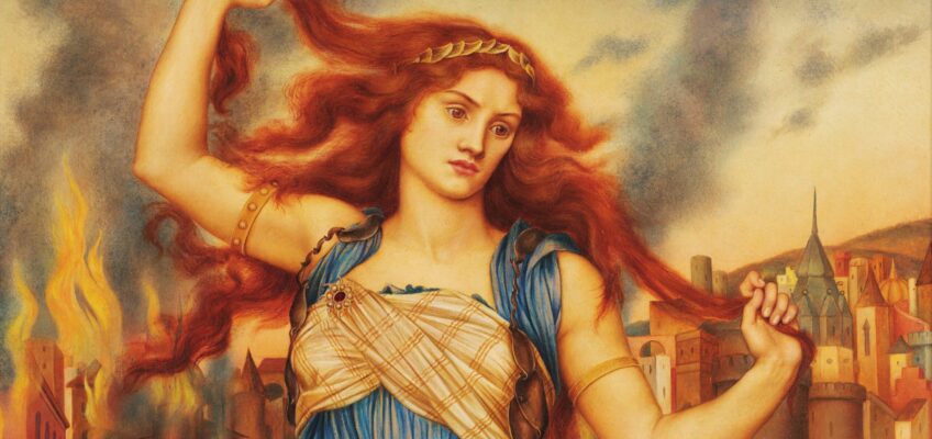 cassandra with troy burning behind her